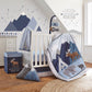 Levtex Baby - Trail Mix Nursery Hamper - Rectangular Fabric Hamper - Moose - Blue, Navy And Brown - Nursery Accessories - Size: