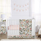 Sweet Jojo Designs Vintage Floral Girl Baby Playmat Tummy Time Infant Play Mat - Blush Pink, Yellow, And Green Boho Shabby Chic