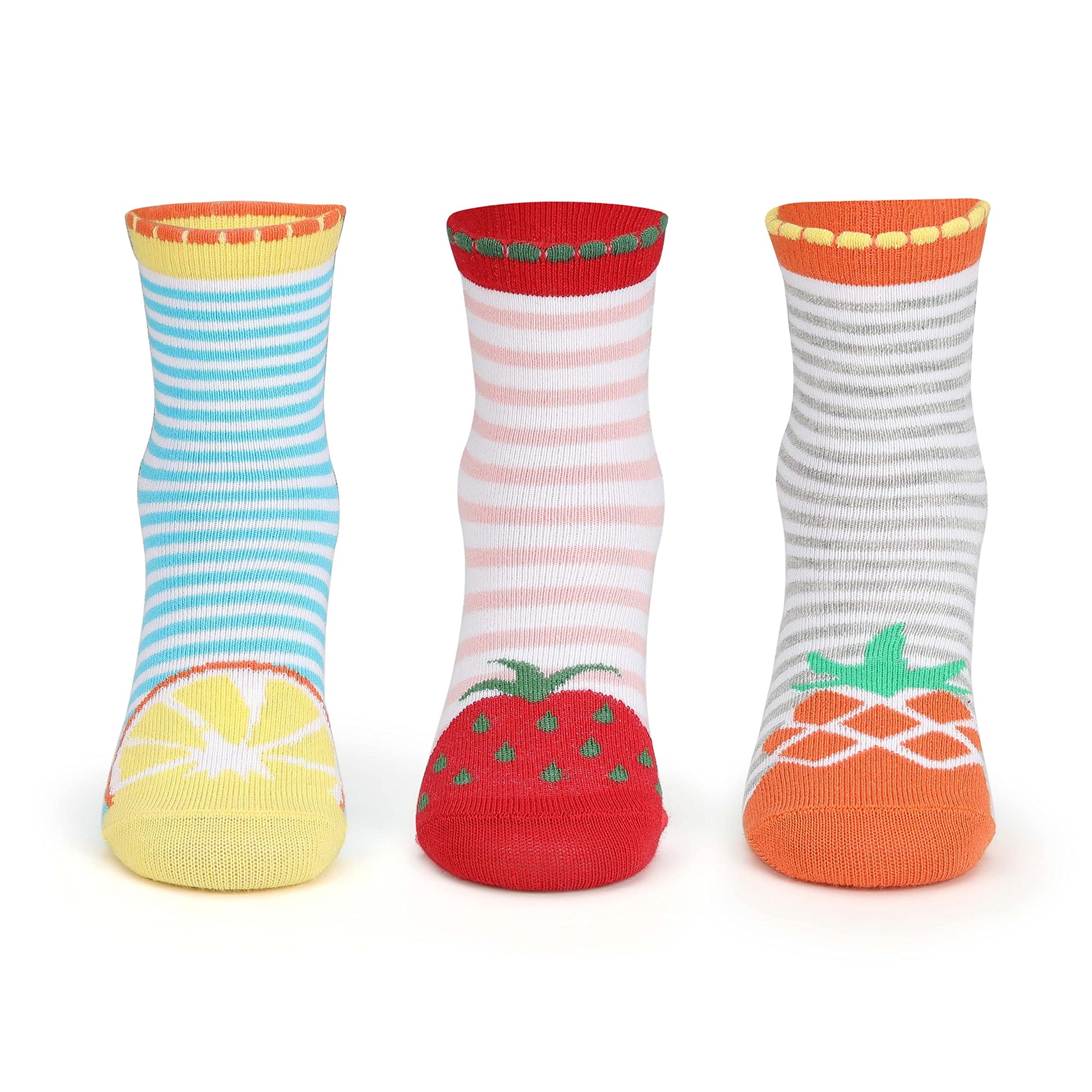 Supersox Ankle Length Animal & Fruit Design Socks For Babies, Made With Breathable, Anti Odour & Moisture Absorbent Combed Cotto