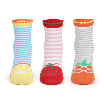 Supersox Ankle Length Animal & Fruit Design Socks For Babies, Made With Breathable, Anti Odour & Moisture Absorbent Combed Cotto