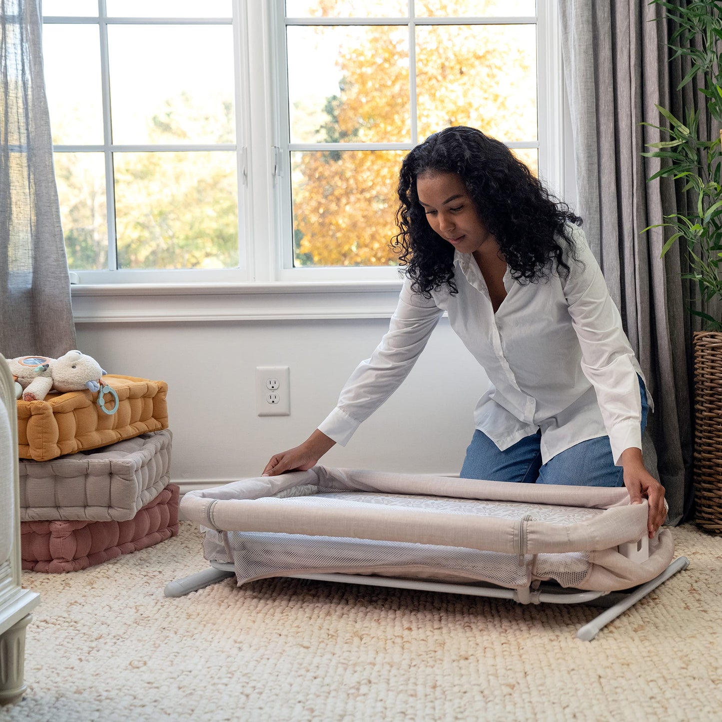 Ingenuity Dream Closer 2-In-1 Co-Sleeping Bassinet, Foldable And Portable, Ages 0-5 Months
