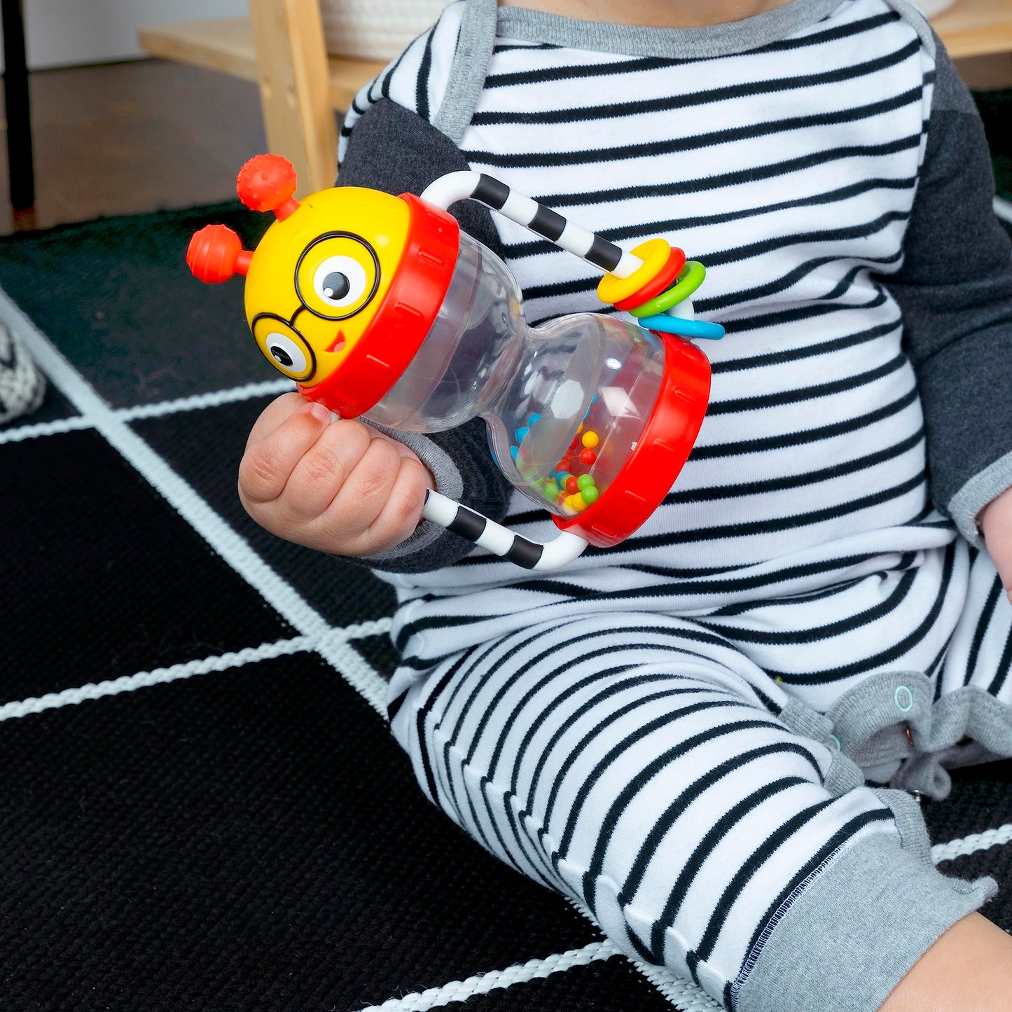 Baby Einstein Cals Sensory Shake-up Developmental Activity Rattle Toy, BPA Free, for Infants Ages 3 Months and up