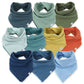 Honestbaby Baby Organic Cotton Bandana Drool Bib Multi-Packs, Rainbow Gems Blues, One Size