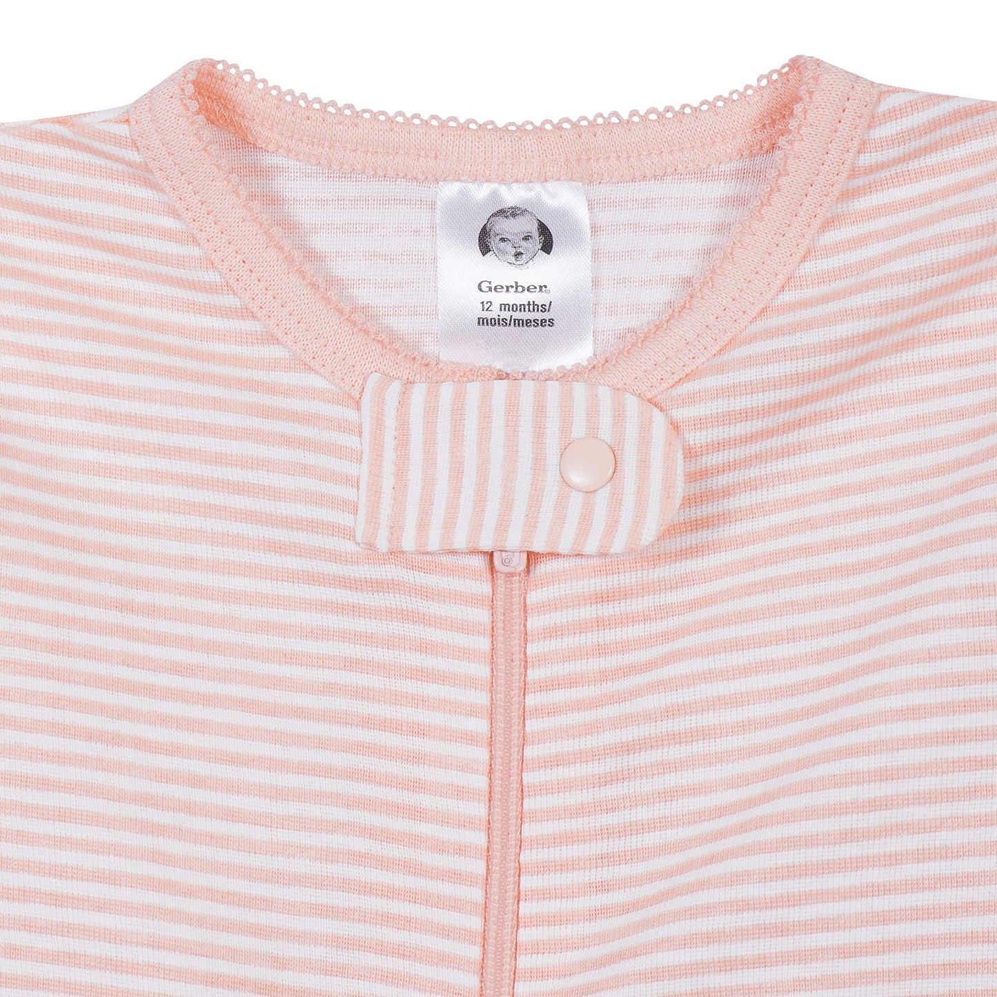 Gerber Baby Girls' 2-Pack Footed Pajamas, Love Pink, 24 Months