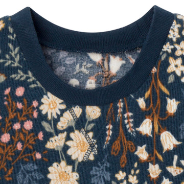 Modern Moments By Gerber Baby Hacci Snug Fit 2-Piece Pajama Set, Navy Floral, 12 Months