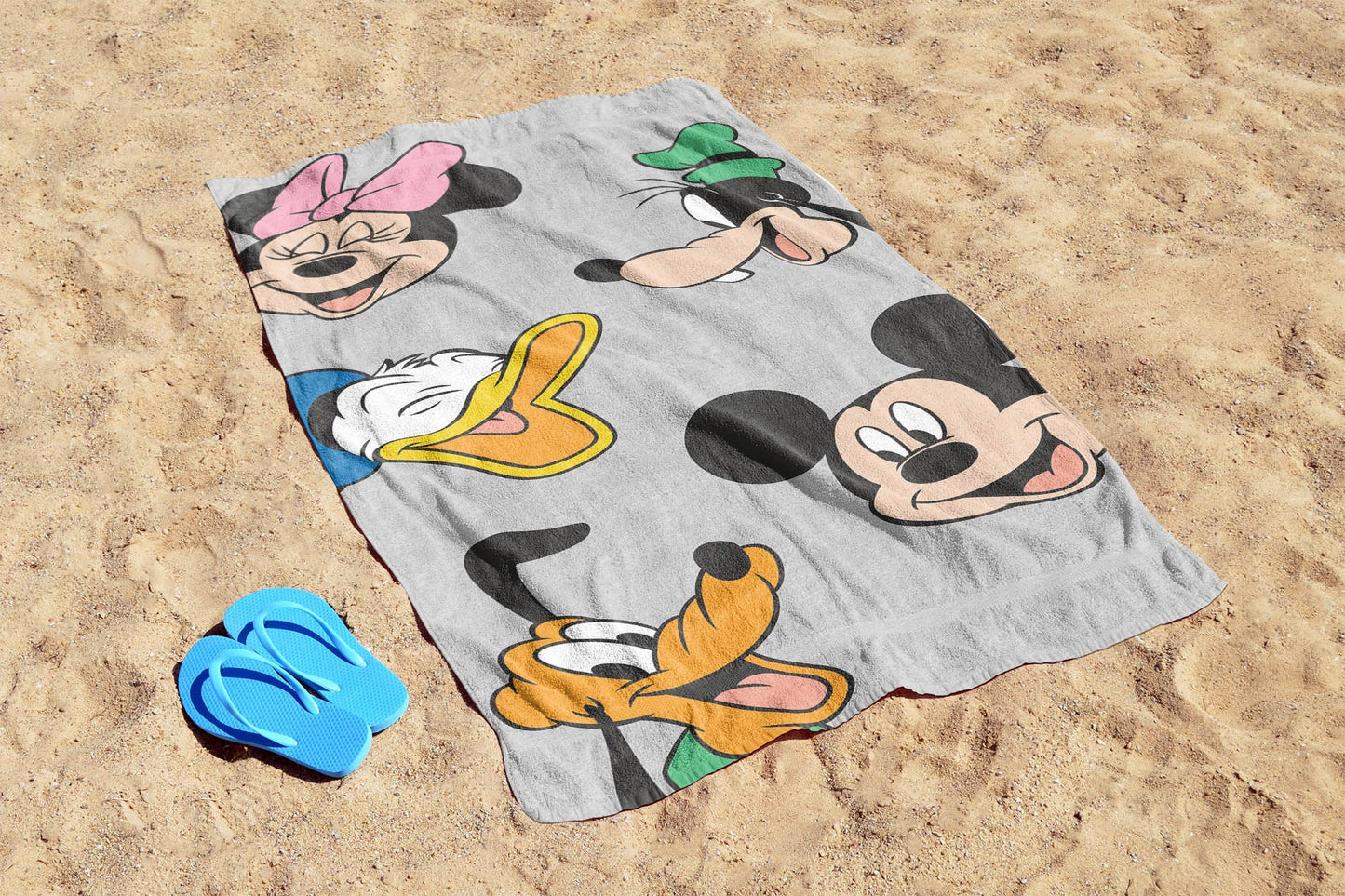 Disney Mickey Mouse & Friends Kids Bath Pool Beach Towel - Super Soft & Absorbent 100% Cotton Towel, Measures 28 X 58 Features,