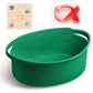 Bufims Small Woven Green Gifts Basket for Storage Empty with Ribbons and Bags Durable Cute Gifts 12X 8 X 5 Small Rope Basket for