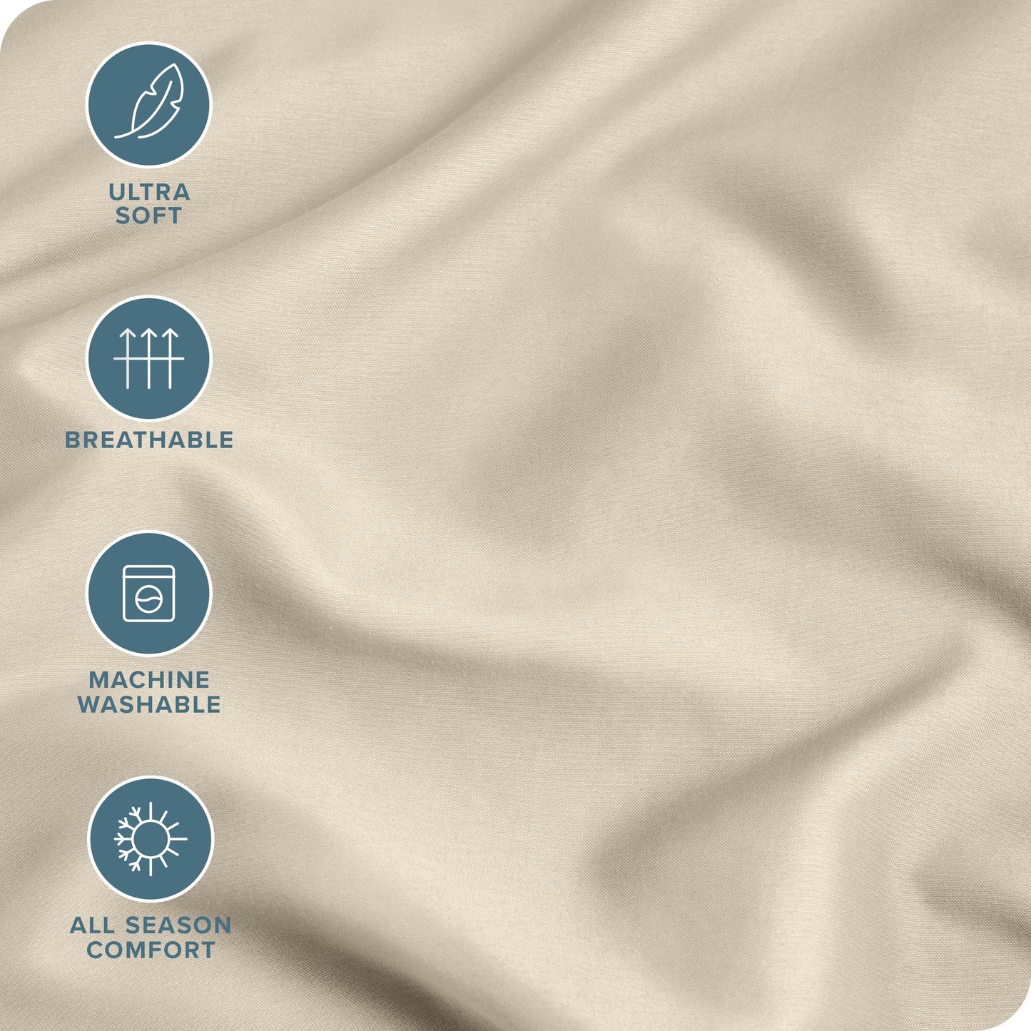 Bare Home Microfiber Pillow Cases - Toddler Size Set Of 2 Cooling Pillowcases Double Brushed Sand Pack Easy Care (Toddler Pillow