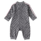 Adidas Baby Girls Long Sleeve Zip Front Printed French Terry Coveralls And Toddler Sleepers, Charcoal Grey Heather, 24 Months Us