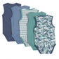 Hanes Baby Girls Bodysuits, Ultimate Flexy Infant Sleeveless 5-Pack, Dusty Blue/Green, 6-12M Us