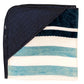 Decor Muse Blue Stripped Hooded Towel for Babies