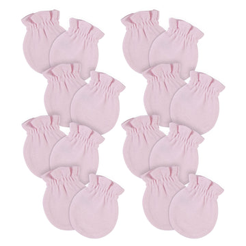 Gerber Baby 12-Pack No Scratch Mittens, Light Pink, 0-3 Months (8-Pack)