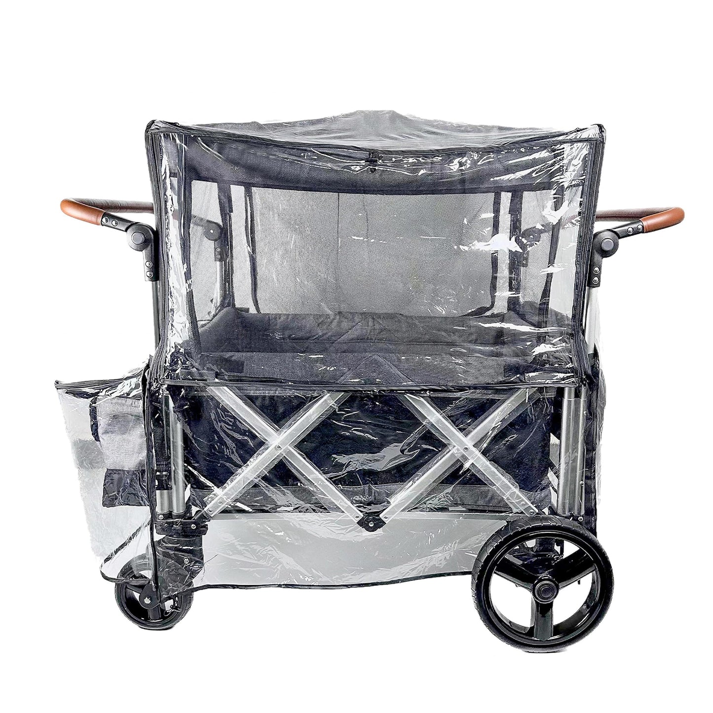 Big Size Rain Cover For Stroller, Mosquito Net For Trolley Cart, 2In1 Big Cover With Window For Picnic Camping Wagon Stroller Wa