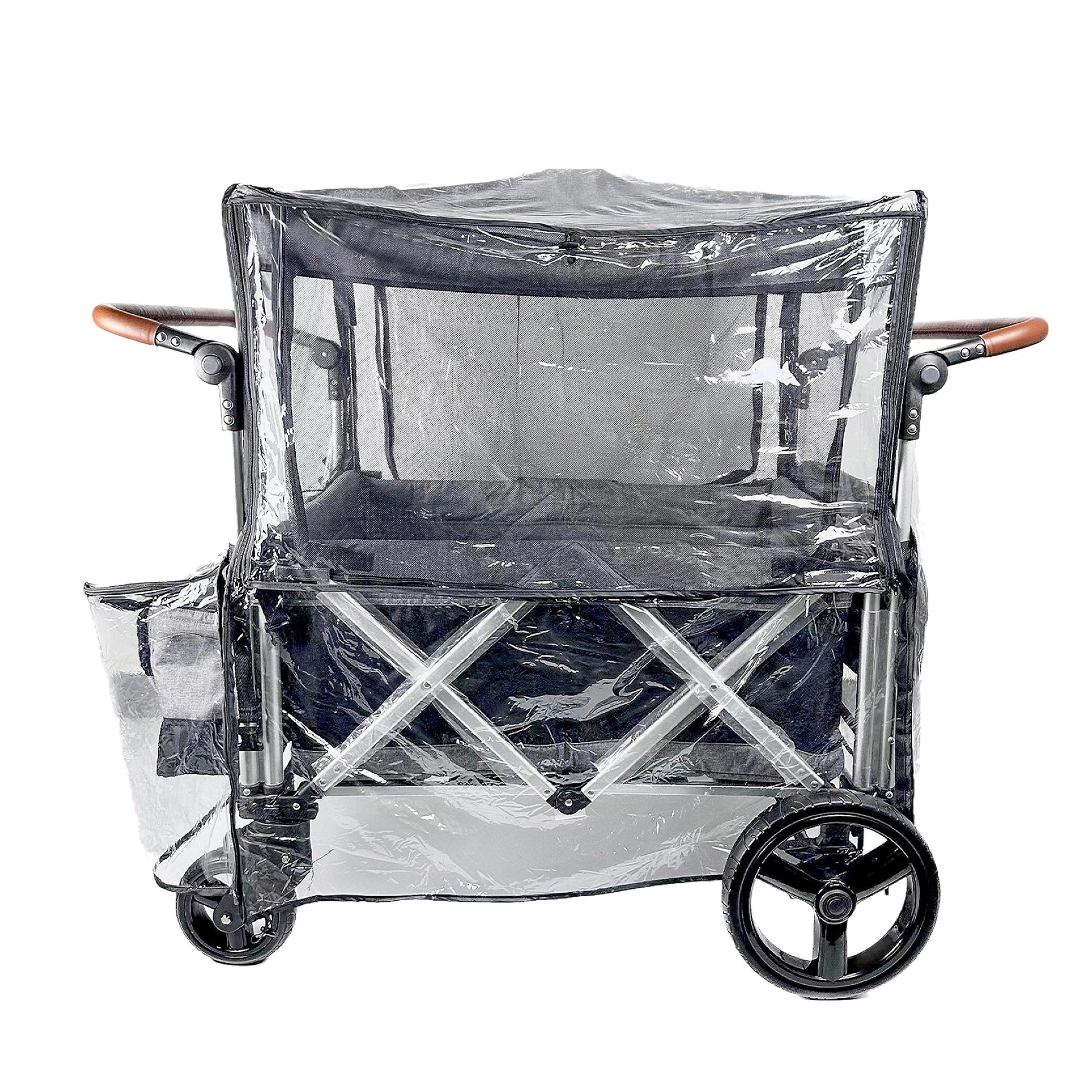 Big Size Rain Cover For Stroller, Mosquito Net For Trolley Cart, 2In1 Big Cover With Window For Picnic Camping Wagon Stroller Wa