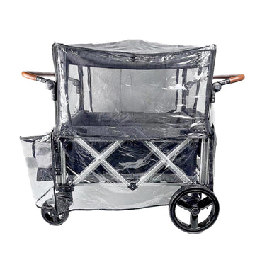Big Size Rain Cover For Stroller, Mosquito Net For Trolley Cart, 2In1 Big Cover With Window For Picnic Camping Wagon Stroller Wa