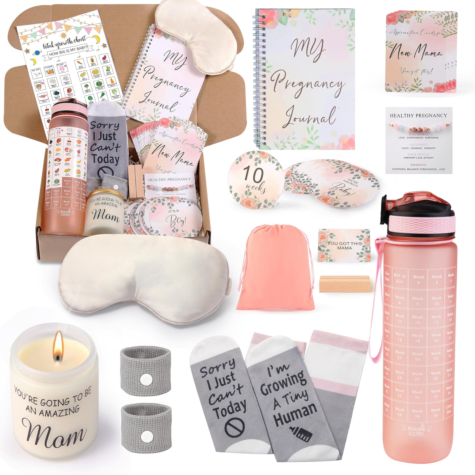 Lokaheadr 1St Trimester Pregnancy Gift Box For Expecting And First Time Moms, Gift Basket For Pregnant Women, Pregnant Mom Box,