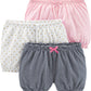 Simple Joys By Carters Baby Girls Bloomer Shorts, Pack Of 3, Whitepink, Dots, 24 Months