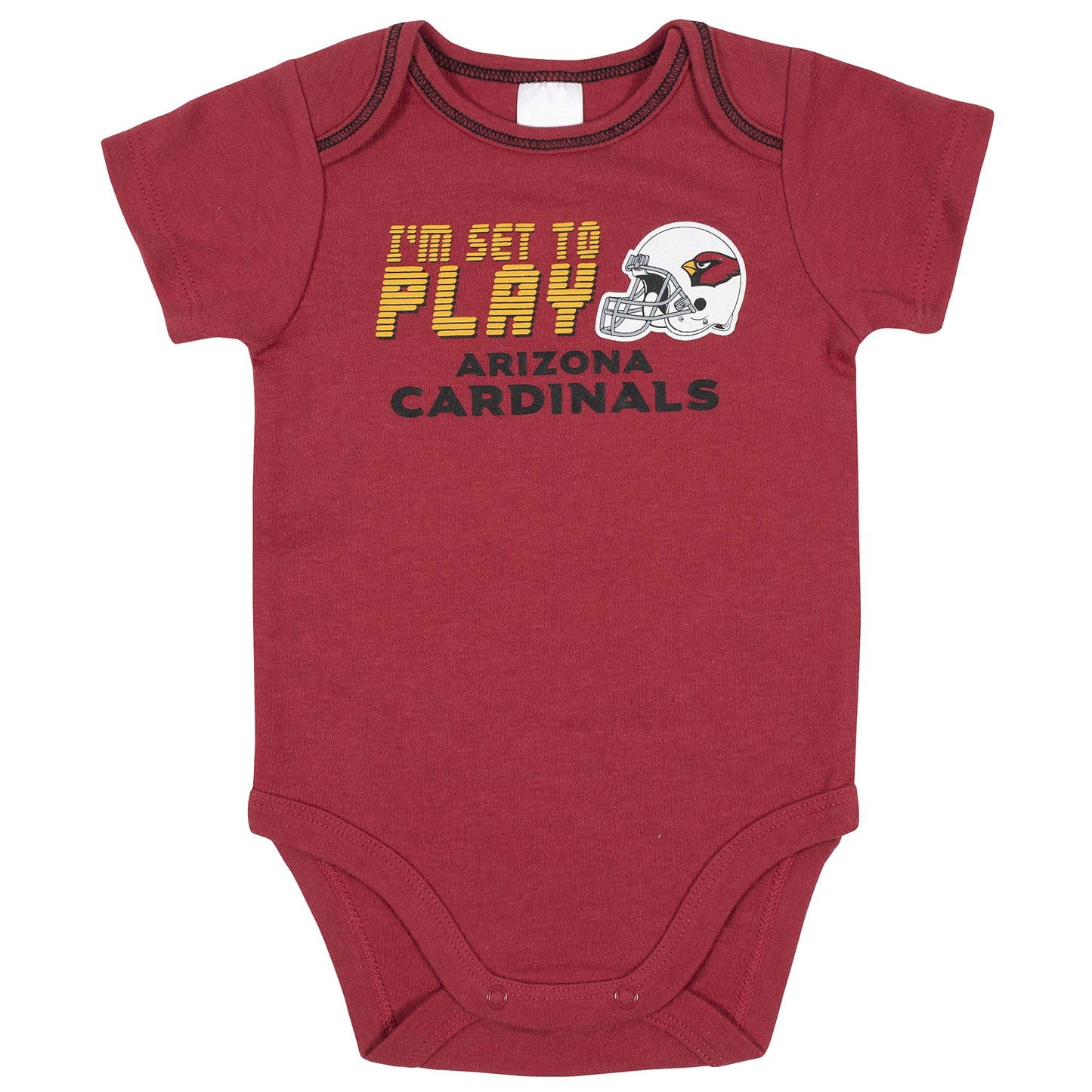 Nfl Arizona Cardinals 3 Pack Bodysuit Sleep N Play Footie Cap Registry Gift Set, Red/White Arizona Cardinals, 3-6M