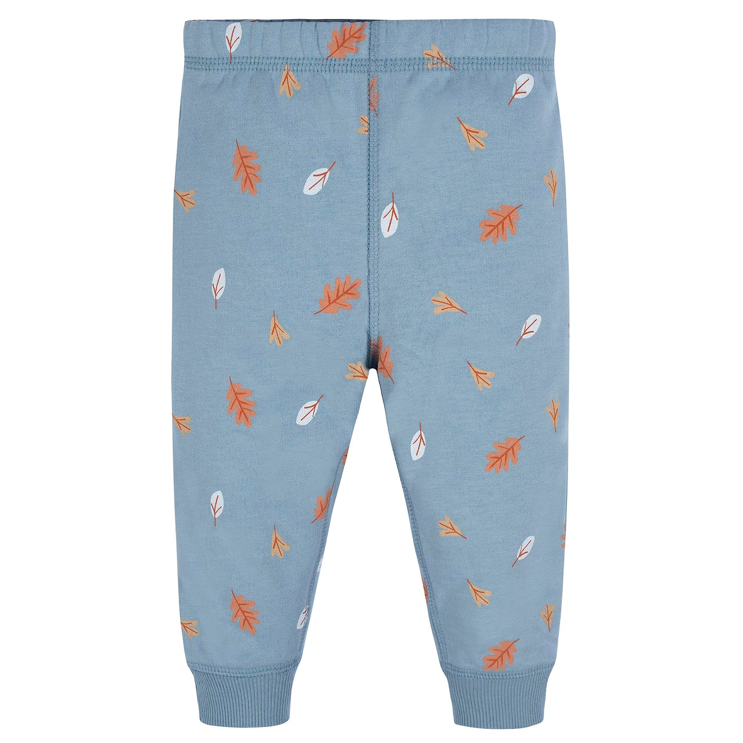 Gerber Baby Boys Toddler 2-Piece Fleece Sweatshirt And Jogger Set, Blue Leaves, 2T