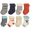 Hudson Baby Baby Boys Cotton Rich Newborn And Terry Casual Socks, Boy Fox, 0-6 Months Us