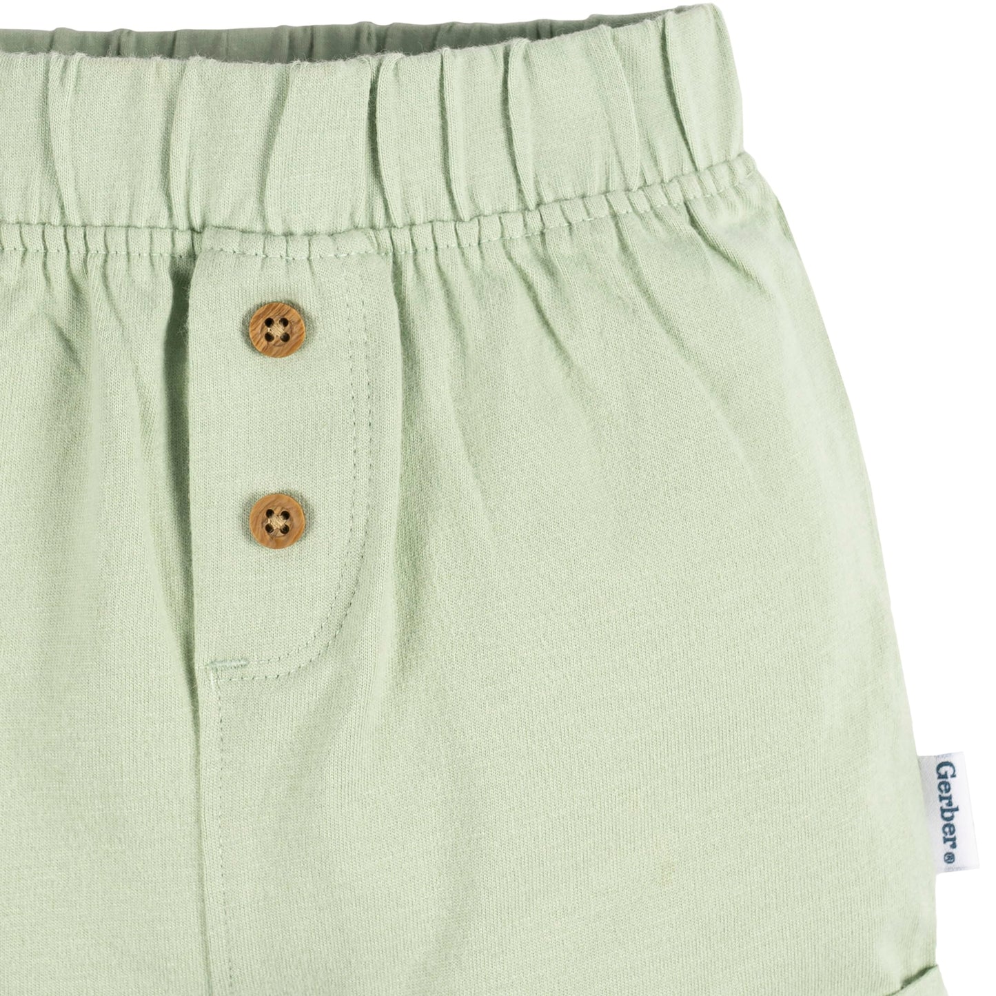 Gerber Baby 3-Pack Knit Shorts, Green