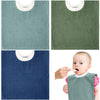 Foaincore 3 Pcs Full Coverage Toddler Bibs Pullover Baby Bibs Absorbent Cotton Terry Towel Toddler (Mixed Color)