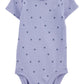 Simple Joys By Carter'S Baby Girls Short-Sleeve Bodysuit Shirt, Violet/Pink/Butterfly, 3-6 Months Us
