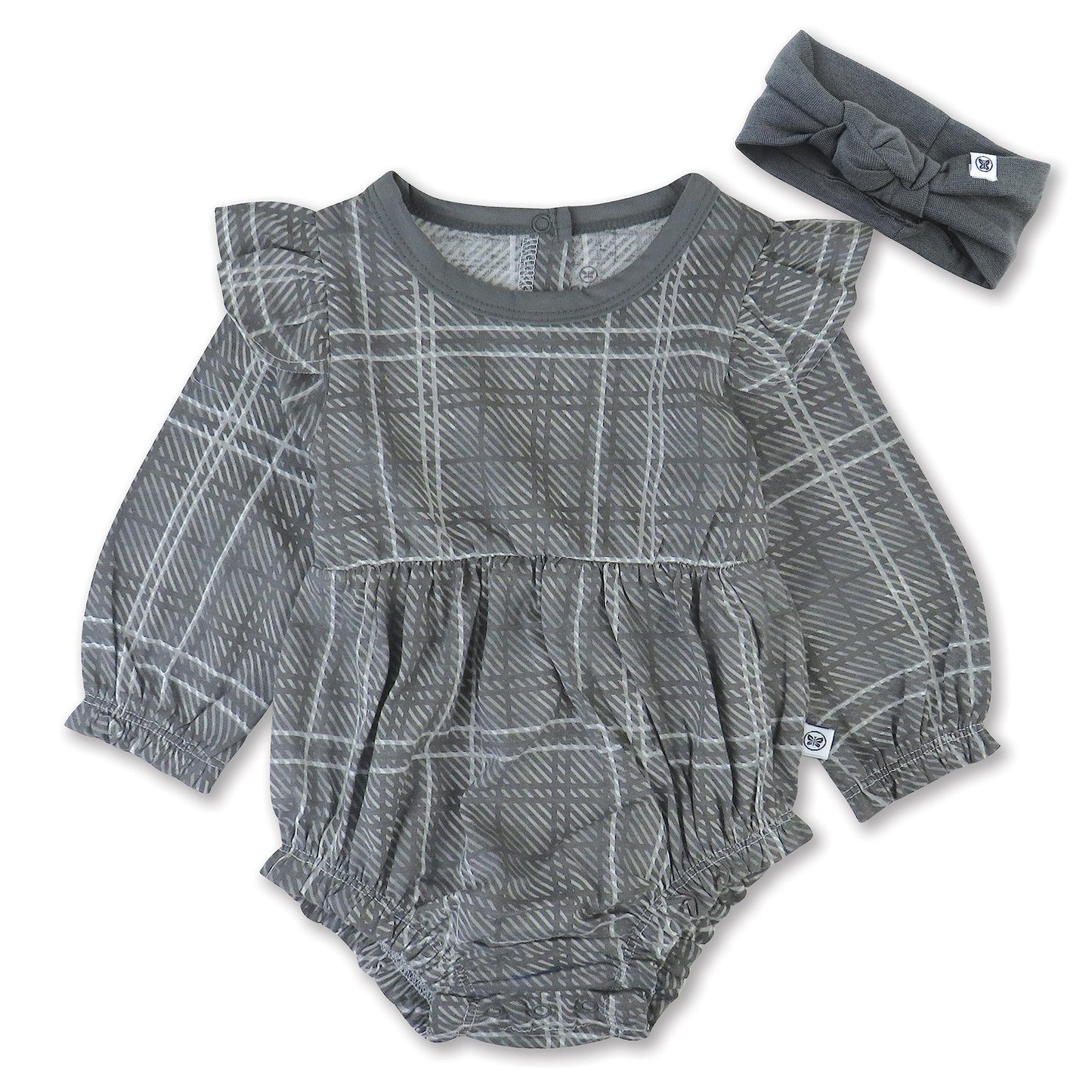 Honestbaby Multipack Short Romper Sets And Dresses 100% Organic Cotton For Infant Baby And Toddler Boys, Girls, Unisex, Gray Pla