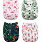 The Hollywood Hotel 4-Pack Cloth Pocket Diapers with 4 Inserts