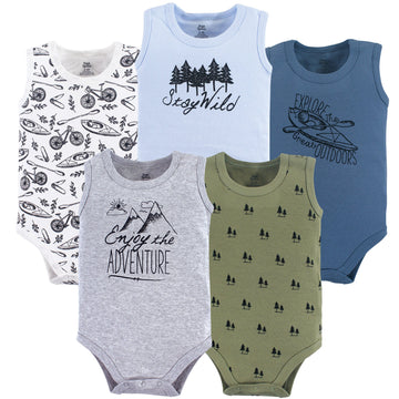 Yoga Sprout Cotton Bodysuit, 5 Pack, Adventure, 18-24 Months