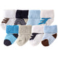 Luvable Friends Baby Boys Newborn And Terry Socks, Blue Brown, 0-6 Months Us