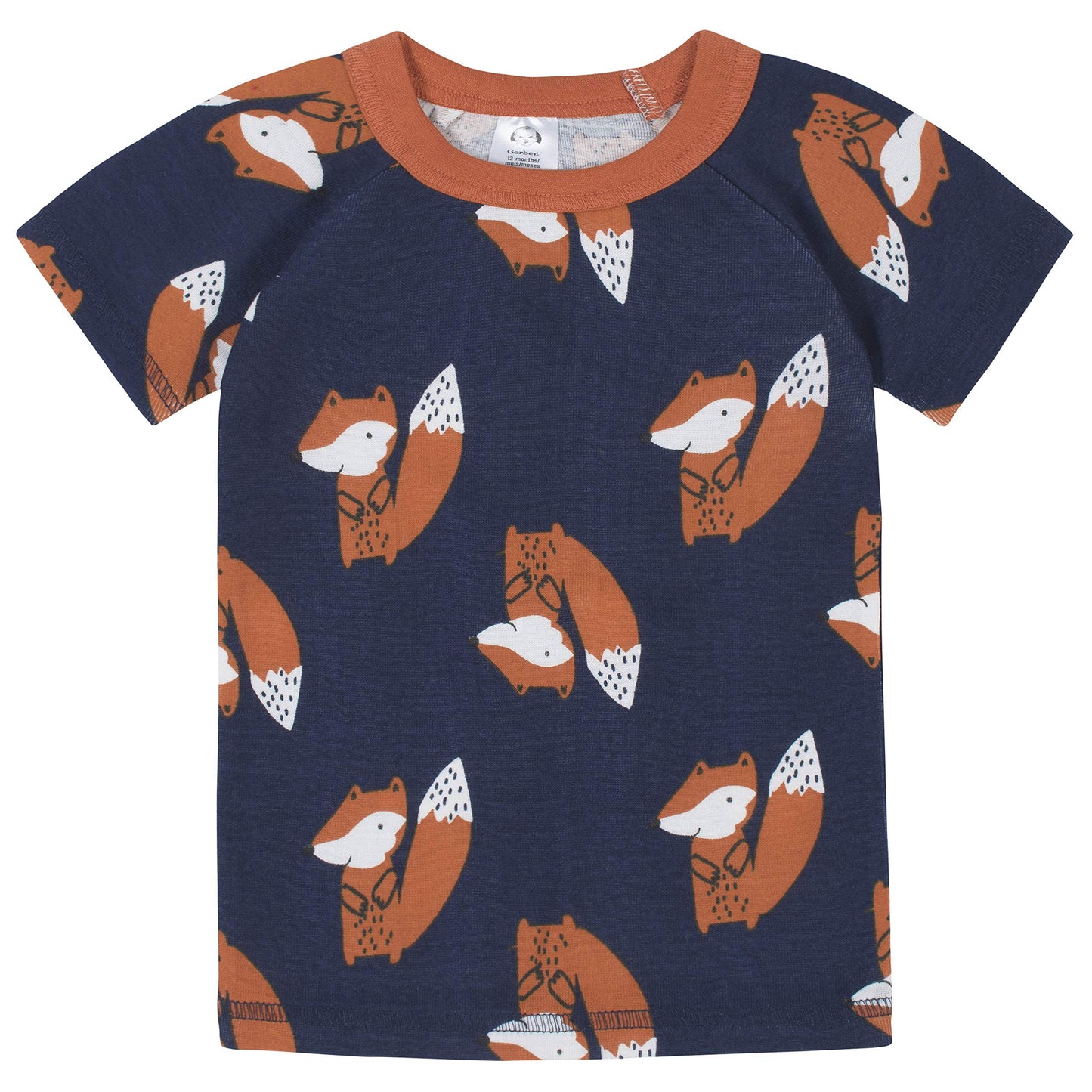 Gerberbaby Boystoddler Snug Fit 4-Piece Pajama Setfox Grey12 Months