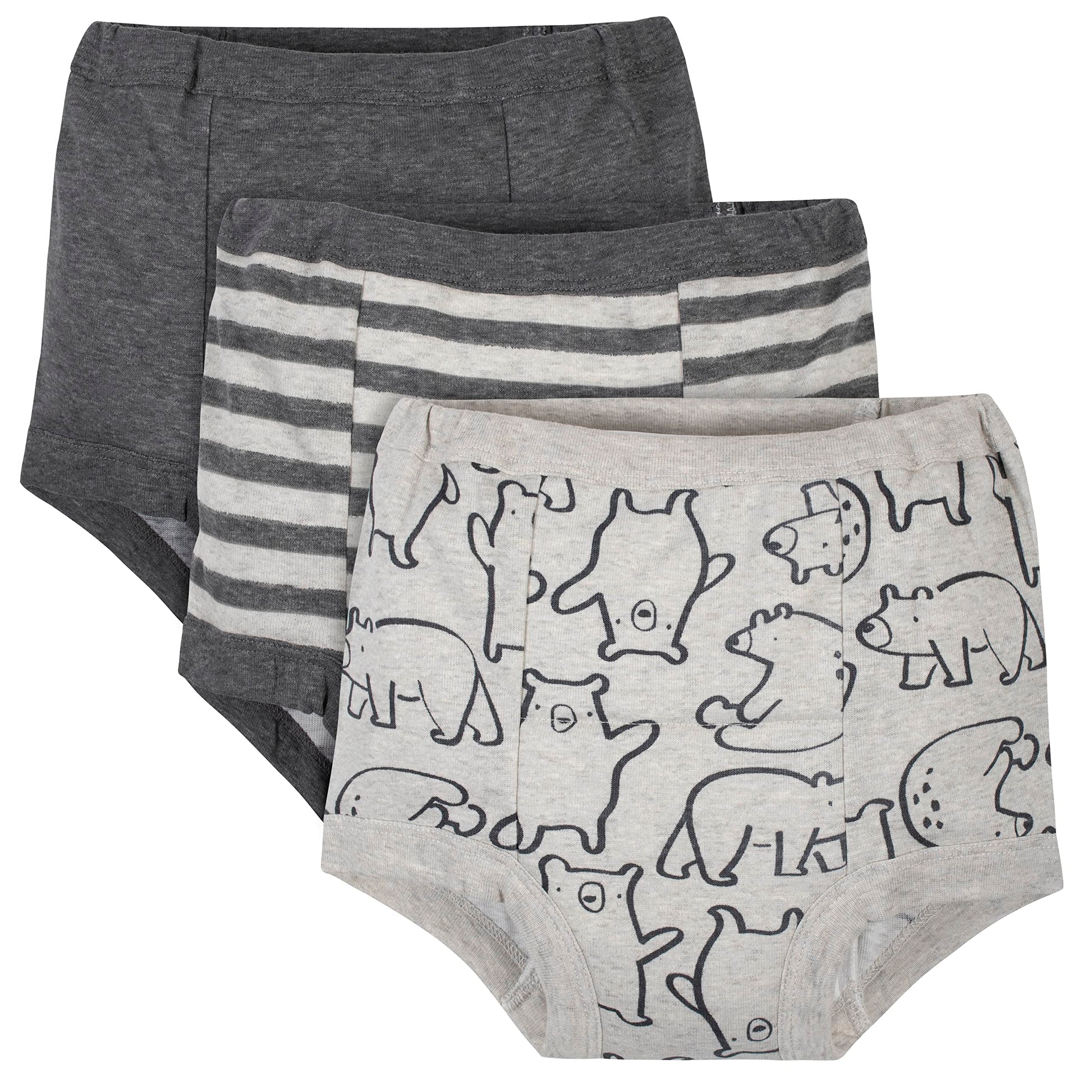 Gerber Baby Unisex Infant Toddler 3 Pack Potty Training Pants Underwear, Bear, 3T