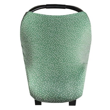 Baby Car Seat Cover Canopy And Nursing Cover Multi-Use Stretchy 5 In 1 Gift  'Juniper ' By Copper Pearl