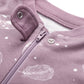 Owlivia Organic Cotton Baby Boy Girl Zip Up Sleep N Play, Footless, Long Sleeve(Newborn, Feather Mauve)