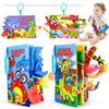 Helsort 2PCS Crinkle Cloth Books - High Contrast Sensory Toys Touch Feel Book for Tummy Time, Infant Travel Essentials Forest Oc