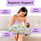 Pillani Nursing Pillow, Plus Size Breastfeeding Pillows For Enhanced Support & Comfort For Mom & Baby, Removable Cotton Cover, A