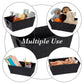 Simplify Small Shelf Woven Strap Tote | Decorative Storage Basket | Built In Handles | Organization | Closet | Bedroom | Bathroo