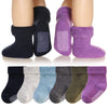 Eyean Baby Wool Grip Sock Soft Winter Warm Thick Non Slip Toddler Boy Girls Crew Socks For Children 6 Pairs (Solid Color-C, 1-3