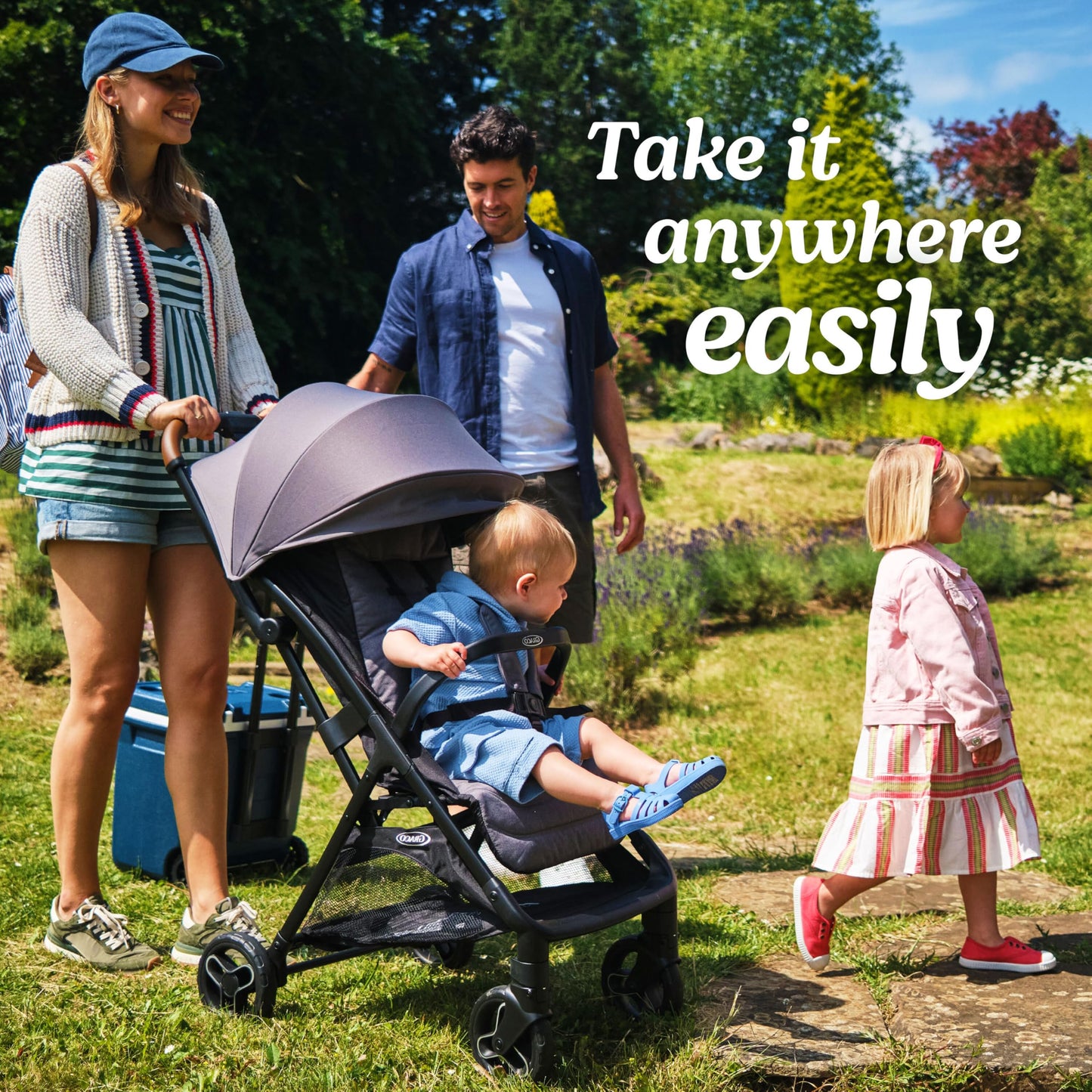 Graco Ready2Jet Compact Stroller - Overhead Friendly Compact Travel Stroller With Automatic Fold, Kingston