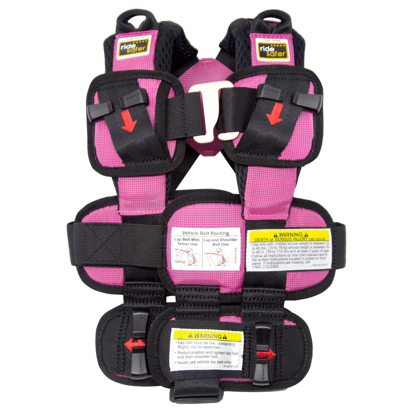 Ridesafer - Extra Small Pink, Lightweight, Compact, Portable Car Seat - Perfect For Travel And Everyday Child Safety