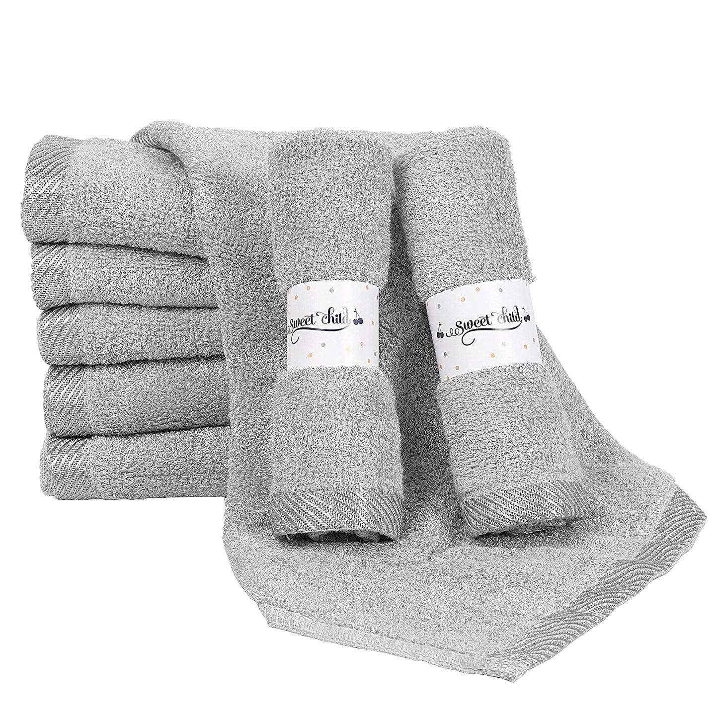 Sweet Child 8-Pack Baby Washcloths -Super Soft Rayon Washcloth, Baby Wash Cloths For Newborn,Infants And Kids, Bath Baby Towels,