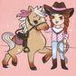The Children'S Place Girls And Toddler Long Sleeve Graphic T-Shirt 2-Pack T Shirt, Cowgirl Cutie/Cowgirl Horse, 4T Us
