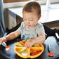 Pandaear Divided Unbreakable Silicone Baby And Toddler Plates - 3 Pack - Non-Slip - Dishwasher And Microwave Safe - Silicone (Bl