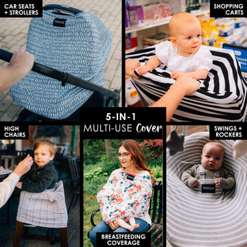 Milk Snob Original 5-In-1 Cover - Nursing Cover For Breastfeeding - Baby Car Seat Cover, Carseat Canopy & Stroller - Essential A