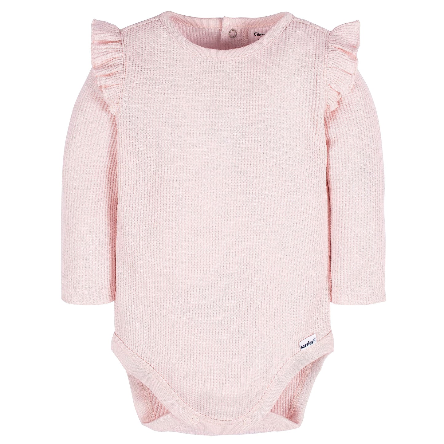 Gerber Baby Girl'S 2-Pack Long Ruffle Sleeve Onesies, Confetti, Newborn