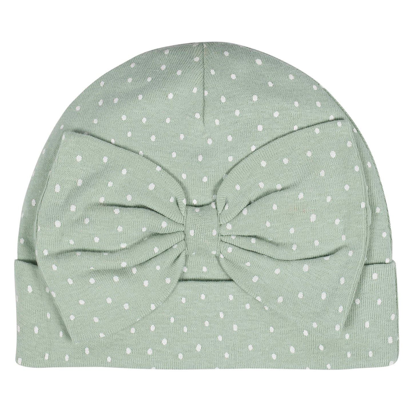 Gerber Baby Girls Cap And Mitten Sets Golden Floral Newborn
