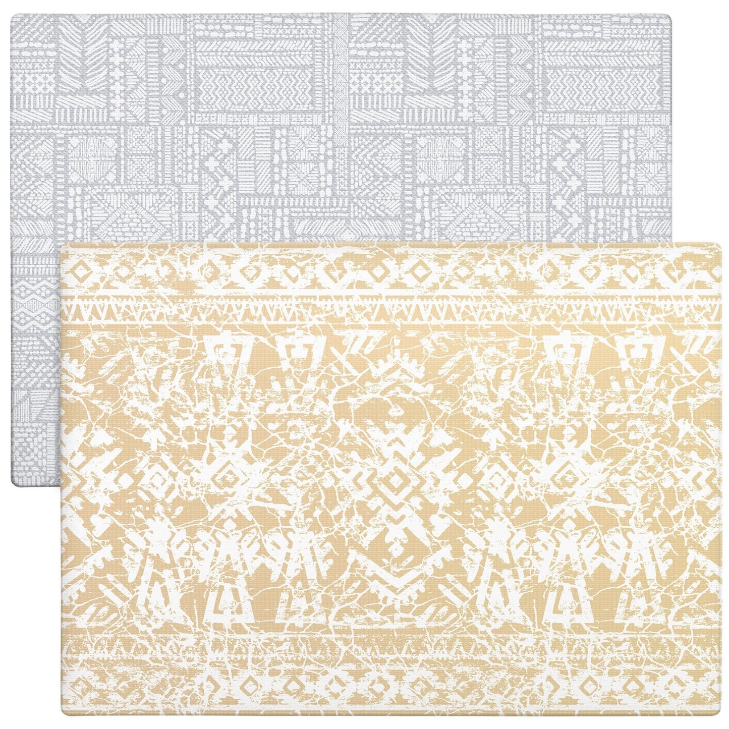 Cushmat Stylish Reversible Foam Play Mat (Large, Explorer - Gray Sand) - Soft, Waterproof, Durable Play Mat For Infants, Babies,