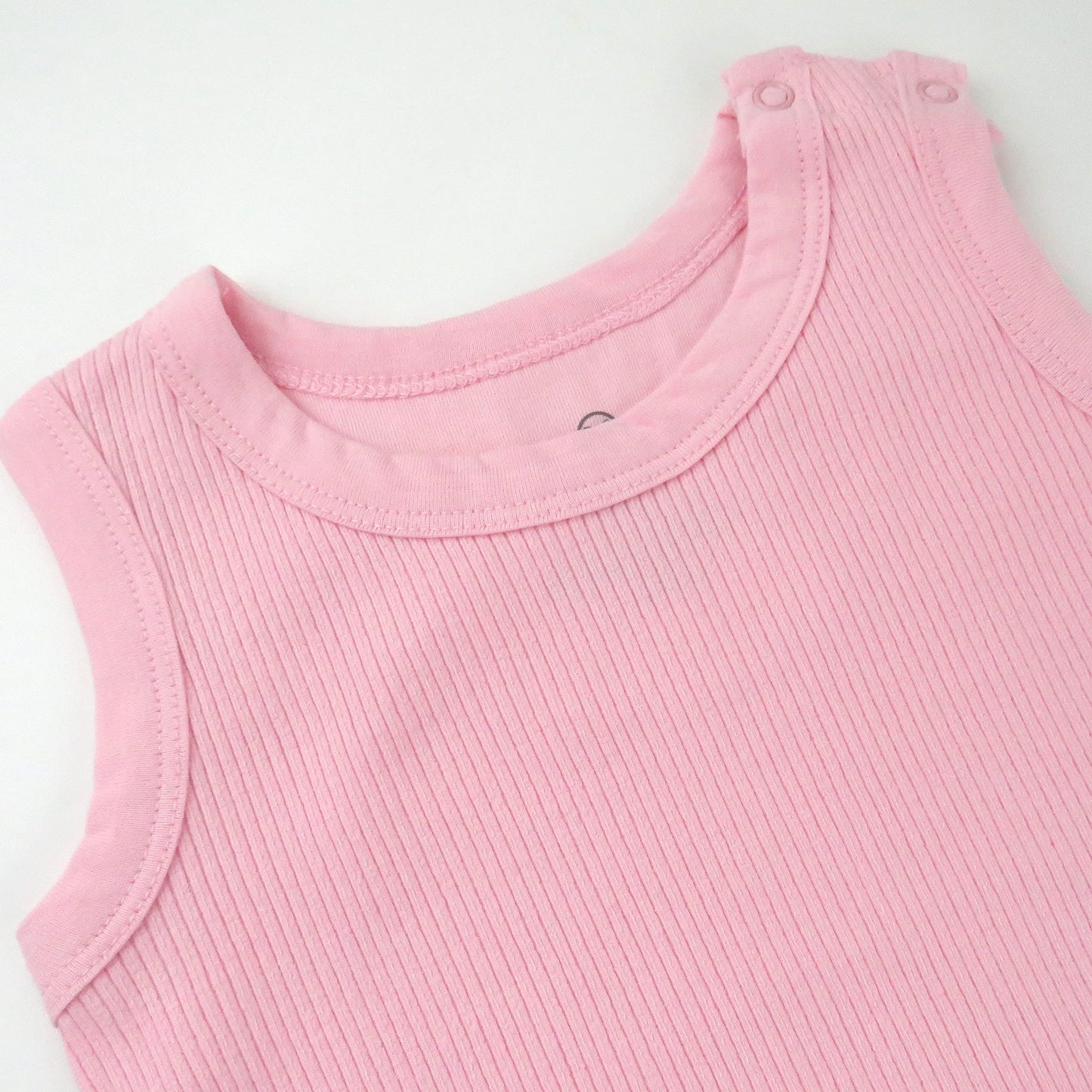 Honestbaby 2-Piece Organic Cotton Rib Romper W/Headband, Jungle Leaves Pink, 3-6 Months