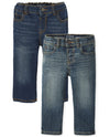 The Children'S Place Baby Boys And Toddler Boys Stretch Straigh Leg Jeans, Aged Indigo/Harland, 6-9 Months